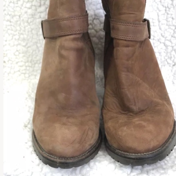 Fabianelli Leather Knee High Heeled Tan Boots Size 36 US 6 Old Money Boho - Picture 5 of 9